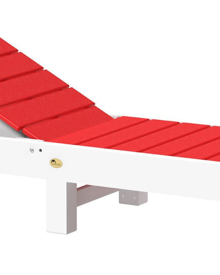 LuxCraft Urban Chaise Lounge Red & White