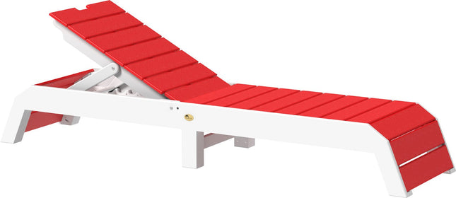 LuxCraft Urban Chaise Lounge Red & White