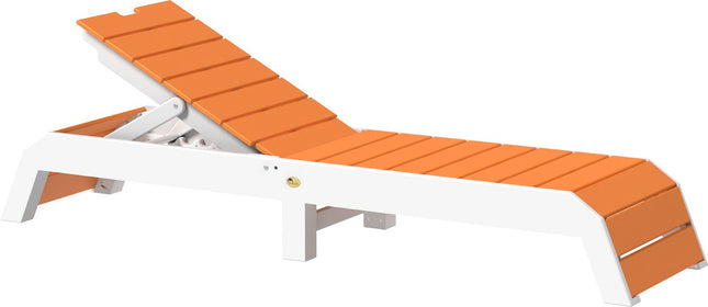 LuxCraft Urban Chaise Lounge Tangerine & White
