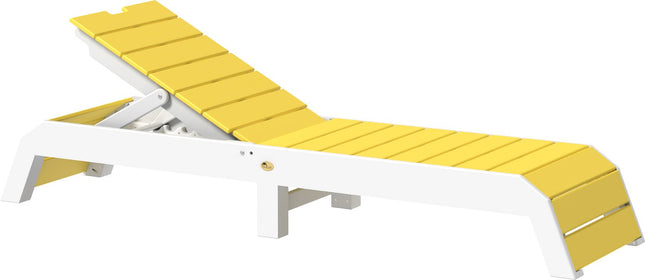 LuxCraft Urban Chaise Lounge Yellow & White