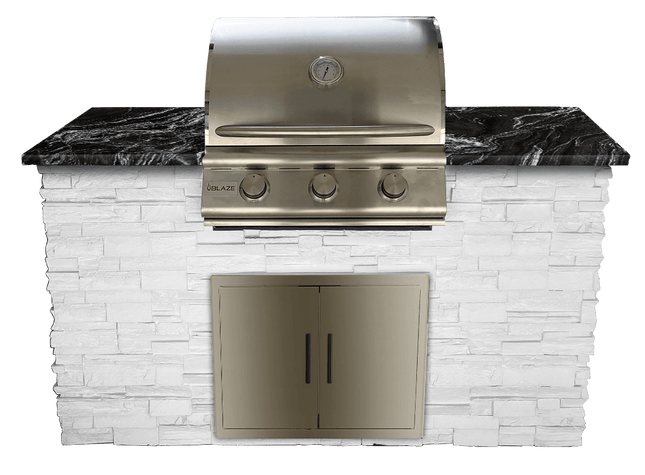 TRU 5' Island Systems - Outdoor Kitchen Islands White / Black