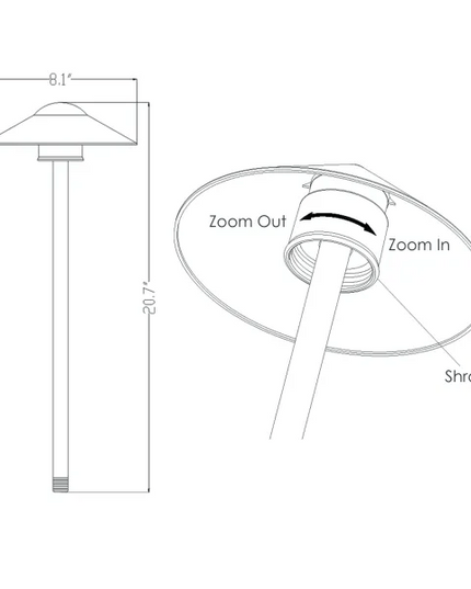 Lumien Bronze Bubble Hat Light – 4W, 3000K Outdoor Fixture