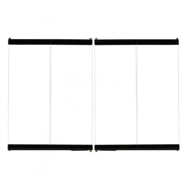 Superior 42-Inch Black Bi-Fold Glass Doors for Fireplaces