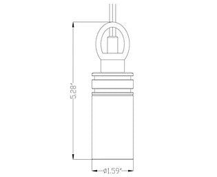 Lumien Solid Brass Micro Pendant with Long Shroud – IP68 Rated