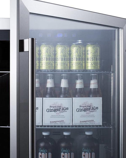 Summit Weatherproof Stainless Steel Glass Door Fridge