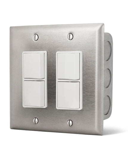Infratech Dual Duplex, Flush Mount with SS Wall Plate and Gang Box