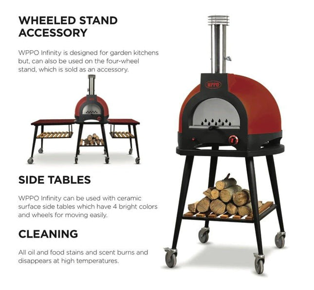WPPO Infinity Brick Hearth Wood-fired Outdoor 50” Pizza Oven