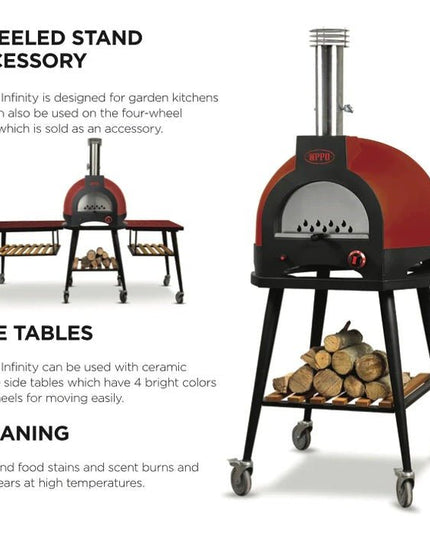 WPPO Infinity Brick Hearth Wood-fired Outdoor 66” Pizza Oven