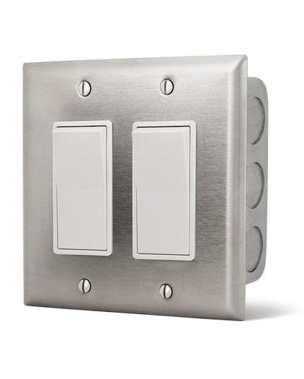 Infratech Dual Flush Mount with SS Wall Plate and Gang Box