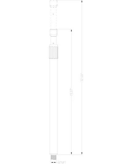 Lumien Durable 16”-25” Adjustable Spotlight Riser – Black Finish