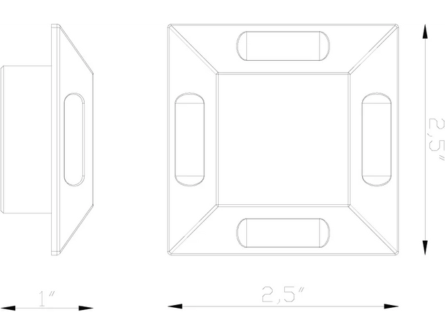 Lumien Antique Square 4-Sided Micro Light with Quick Connect