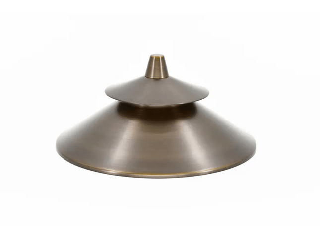 Lumien Elegant 2-Tiered Brass Path Light Cap with Lifetime Warranty