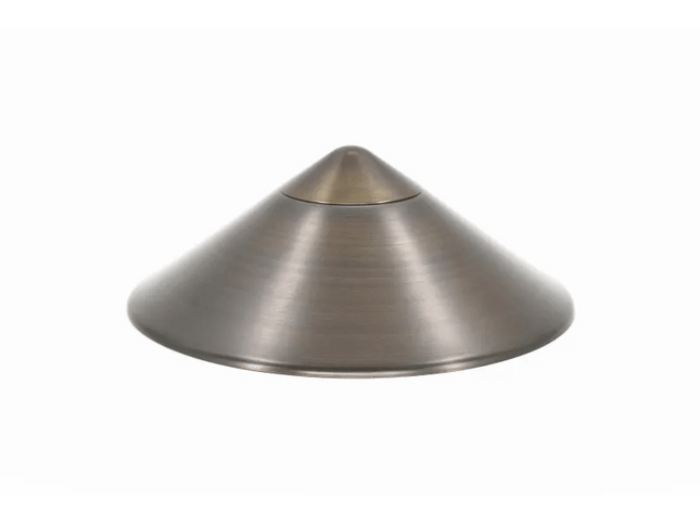 Lumien Antique Brass Triangle Hat Path Light