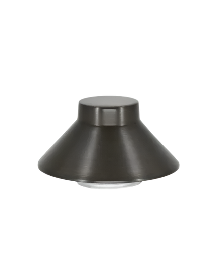 Lumien Antique Brass Micro Path Light Cap with Flat Dome