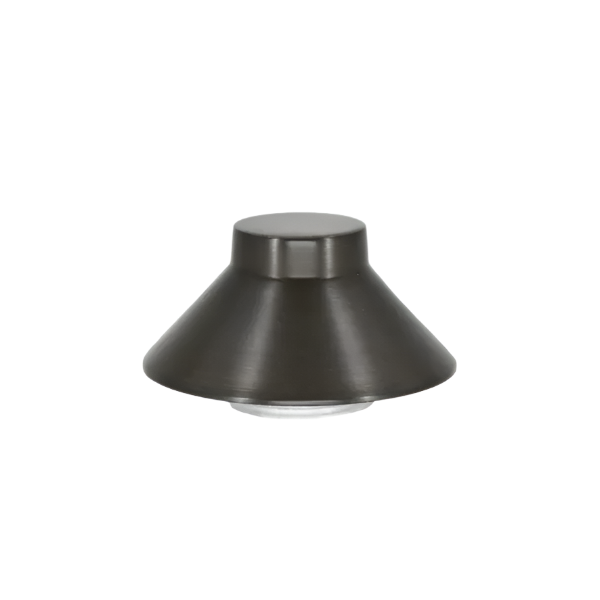 Lumien Antique Brass Micro Path Light Cap with Flat Dome