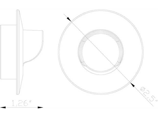 Lumien Brass Circular Shroud Light Accessory with Quick Connect