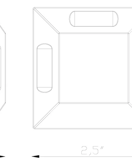 Lumien Recessed Square 2-Sided Brass Micro Light – IP68 Rated