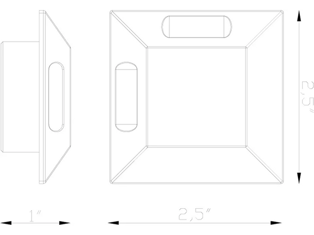 Lumien Recessed Square 2-Sided Brass Micro Light – IP68 Rated