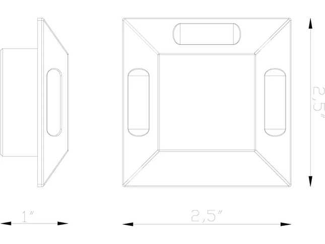 Lumien Antique Square 3-Sided Micro Light with Quick Connect