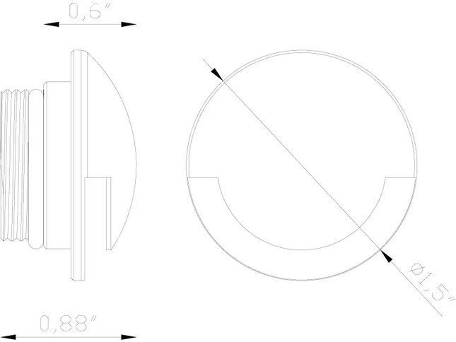 Lumien Antique Brass 180° Circular Nano Light with Quick Connect