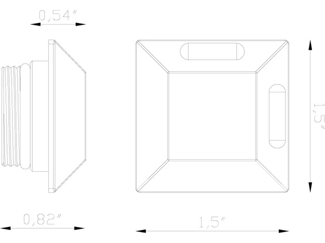 Lumien Square 90° 2-Sided Nano Light with Quick Connect
