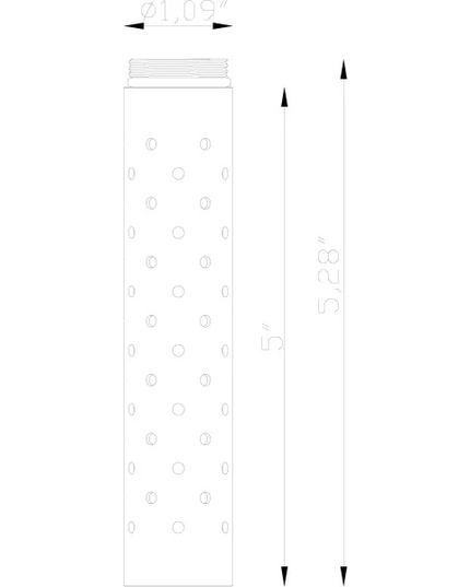 Lumien Extra-Long 5" Perforated Brass Shroud – Quick Connect