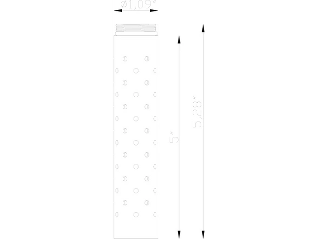 Lumien Extra-Long 5" Perforated Brass Shroud – Quick Connect