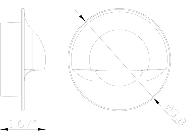 Lumien Circular Half-Moon Recessed Light with 30° Beam Spread
