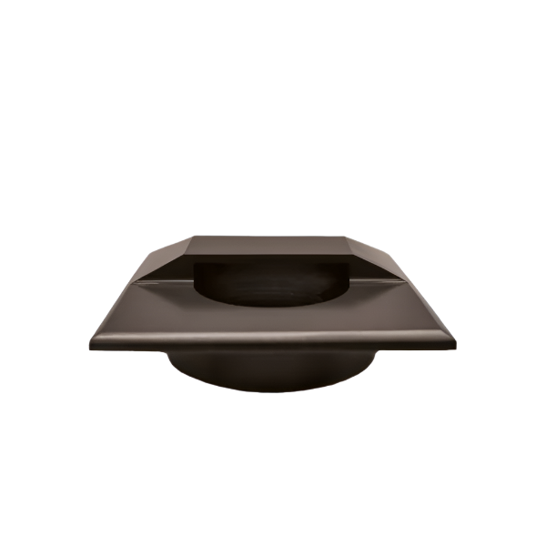 Lumien Square Half Moon Light with Quick Connect, Brass Finish