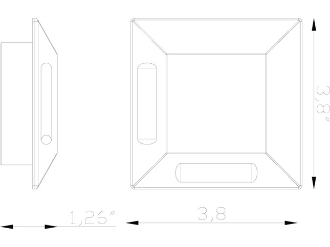 Lumien Square 2-Sided 90° Light with Quick Connect System