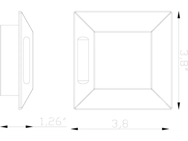 Lumien Recessed Square Light Accessory – Quick Connect, Antique Brass