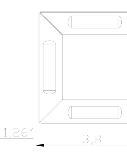 Lumien Durable Recessed Brass Macro Light 3-Sided