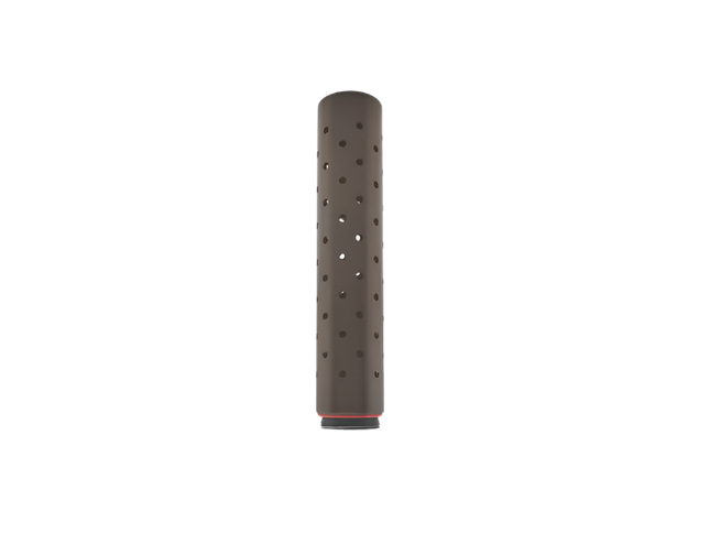 Lumien 12" Perforated Brass Shroud Riser – Antique Finish