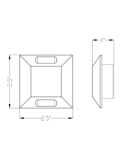 Lumien Dual-Sided Square Recessed Micro Light – Quick Connect Fixture