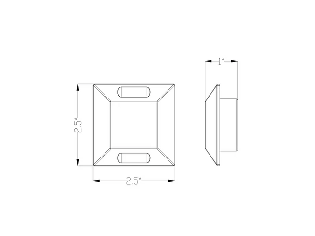 Lumien Dual-Sided Square Recessed Micro Light – Quick Connect Fixture