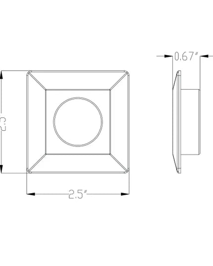 Lumien Square Flush Micro Light with Quick Connect and IP68 Rating