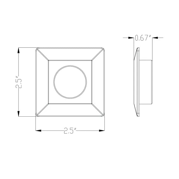Lumien Square Flush Micro Light with Quick Connect and IP68 Rating