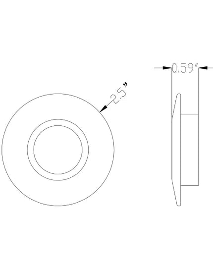 Lumien Durable Brass Circular Flush Light with Quick Connect System