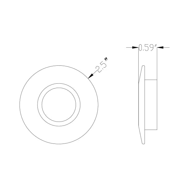 Lumien Durable Brass Circular Flush Light with Quick Connect System