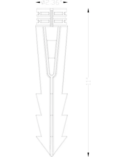 Lumien Durable 12" Black Ground Spikes