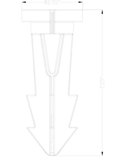 Lumien Durable 8" Black Polycarbonate Ground Spike Accessory