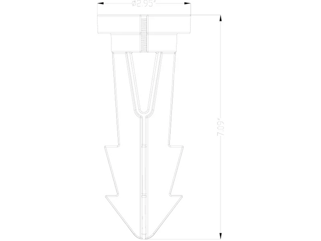 Lumien Durable 8" Black Polycarbonate Ground Spike Accessory