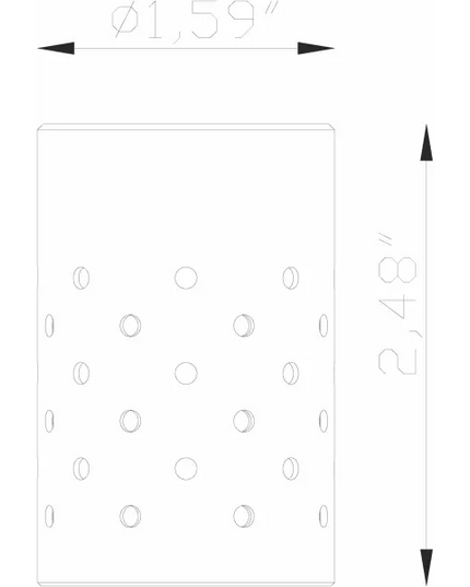 Lumien Antique Brass Long Perforated Shroud with Quick Connect