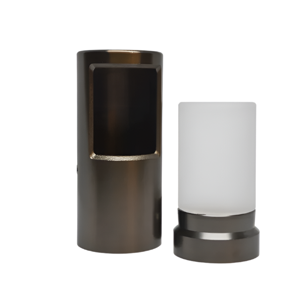 Lumien Antique Brass Bollard Cap with 90° Opening Cover