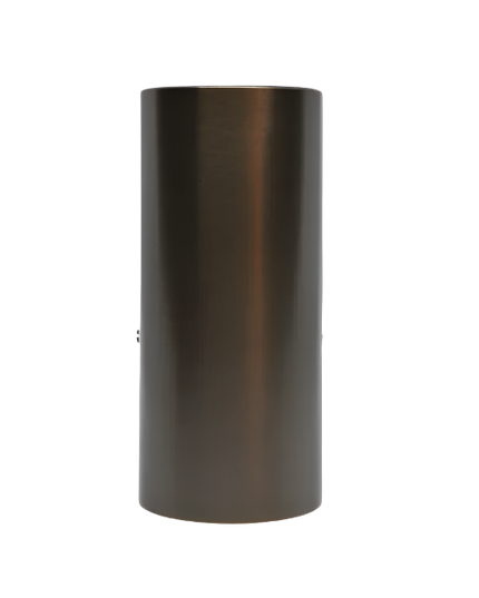 Lumien Antique Brass Louvered Bollard Cap with 100° Light Spread