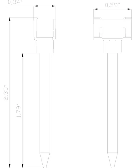 Lumien ARC Channel Spike Stainless Steel 6" Mini Stake Durable