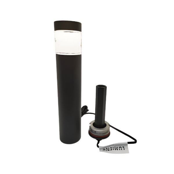 Lumien Durable Black Aluminum Bollard Light – 10-15V Outdoor Fixture