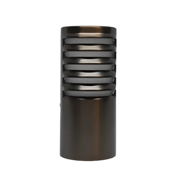 Lumien Antique Brass Louvered Bollard Cap 3600 with Warranty
