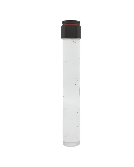 Lumien Elegant 6” Clear Glass Rod with Bubble Accent Design