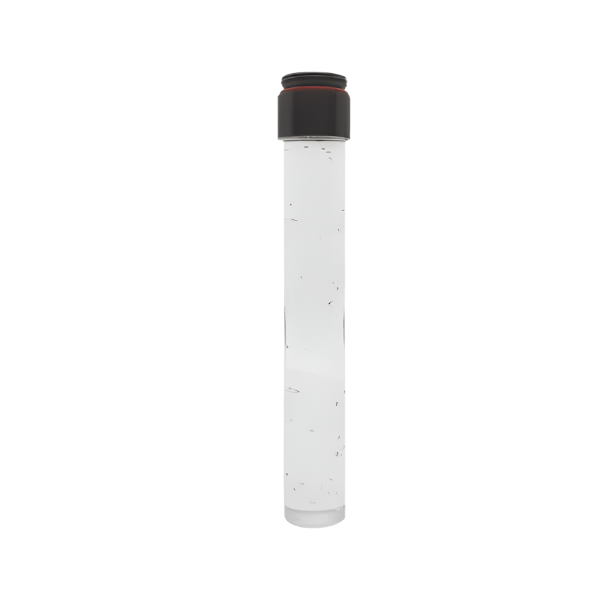 Lumien Elegant 6” Clear Glass Rod with Bubble Accent Design